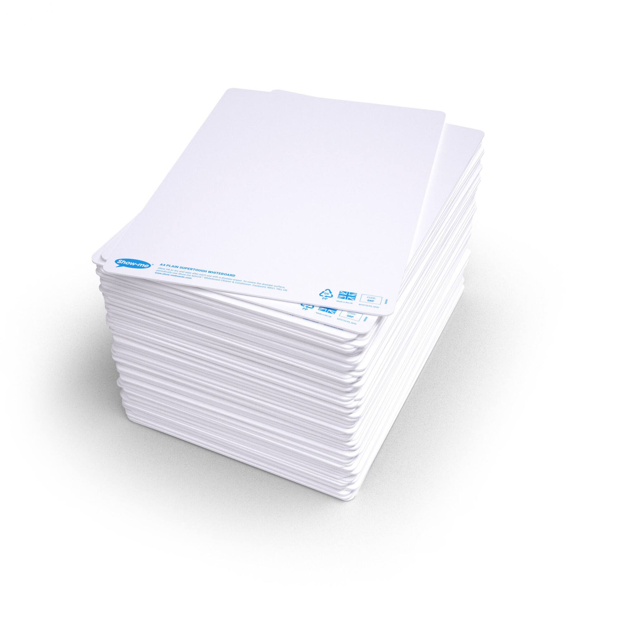Show-me® Plain Supertough Whiteboards Bulk Box Set